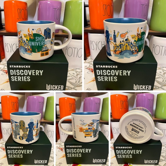 Universal Studios Starbucks 2024 Wicked Discovery Series Mug Set. Emeral… - Picture 6 of 11